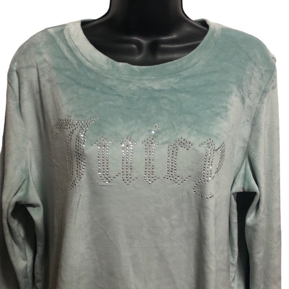 Juicy Couture Bling Embellished 2-pc Joggers & Sweatshirt Sleepwear Set - Picture 6 of 12
